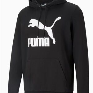 PUMA Men's Black and White Logo Hoodie (SIZE XL)